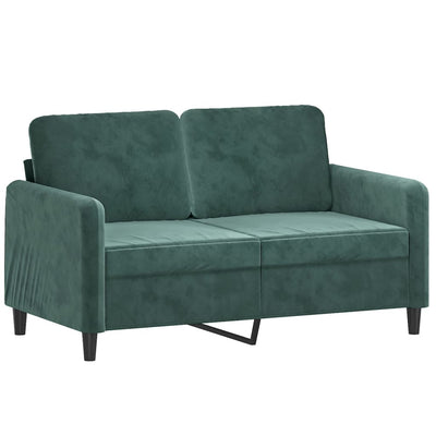 2-personers sofa 120 cm fløjl mørkegrøn