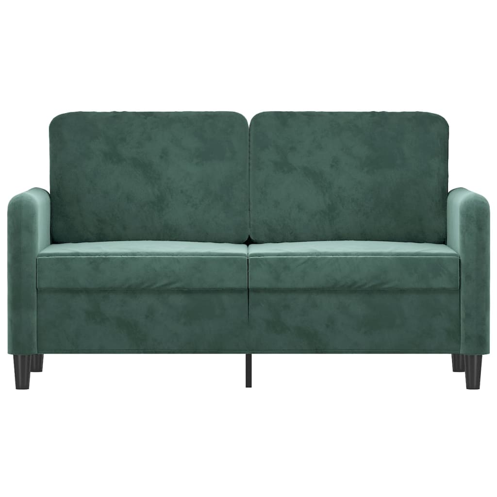 2-personers sofa 120 cm fløjl mørkegrøn