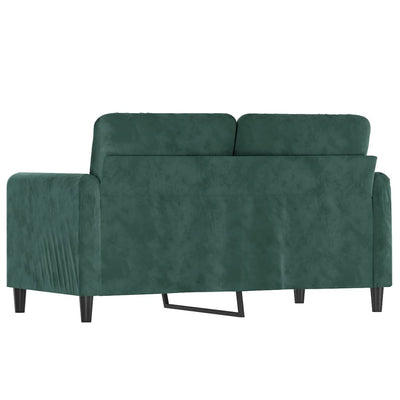 2-personers sofa 120 cm fløjl mørkegrøn