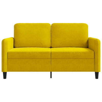 2-personers sofa 120 cm fløjl gul