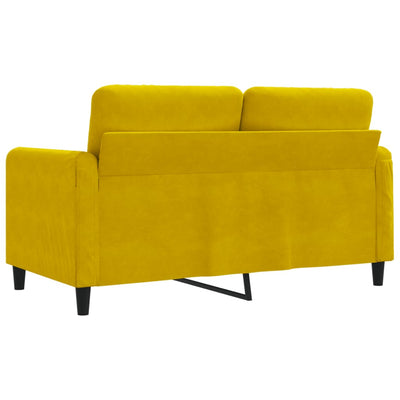 2-personers sofa 120 cm fløjl gul