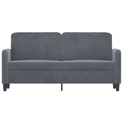 2-personers sofa 140 cm fløjl mørkegrå