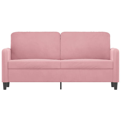 2-personers sofa 140 cm fløjl lyserød