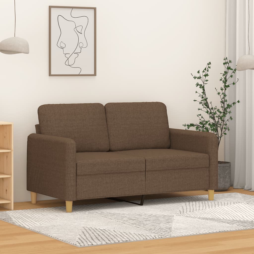 2-personers sofa 120 cm stof brun