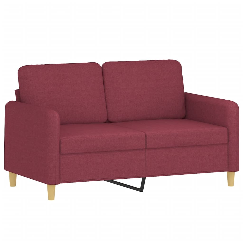 2-personers sofa 120 cm stof vinrød