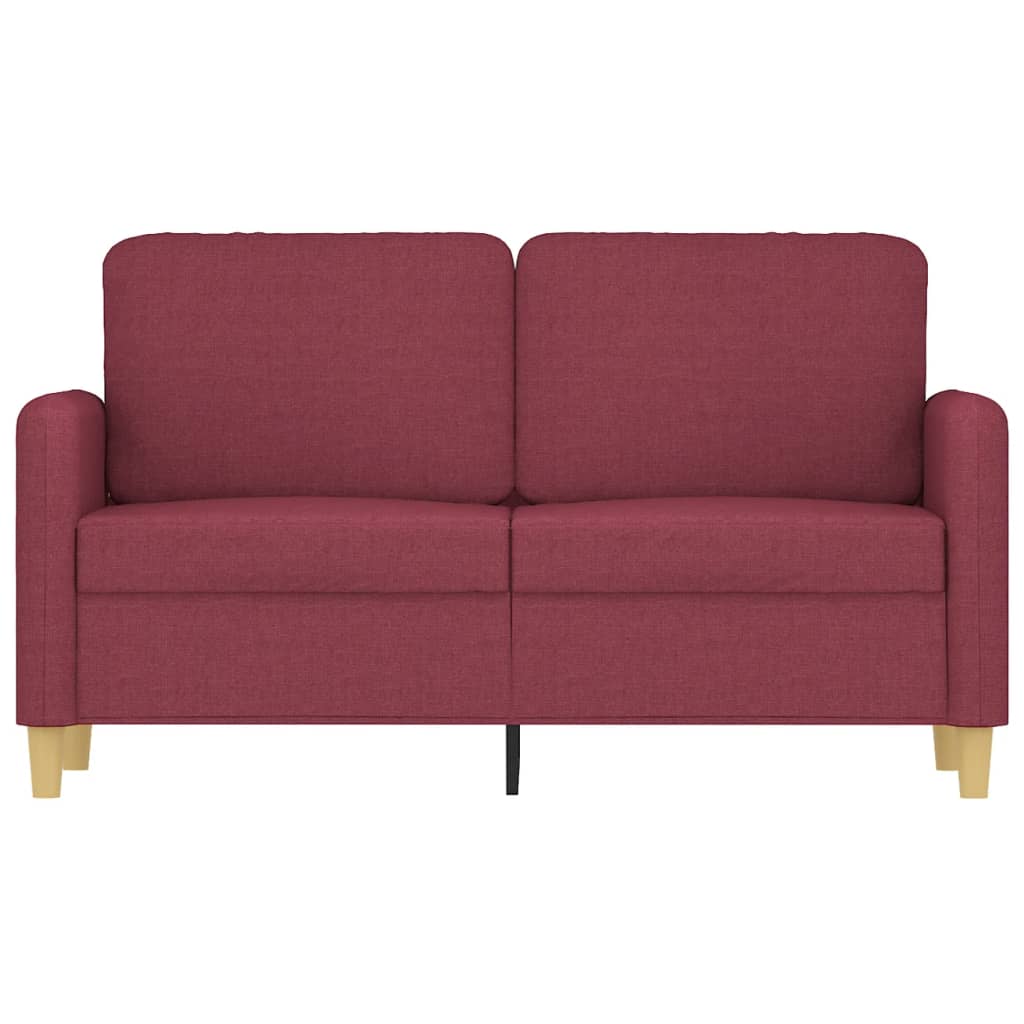 2-personers sofa 120 cm stof vinrød