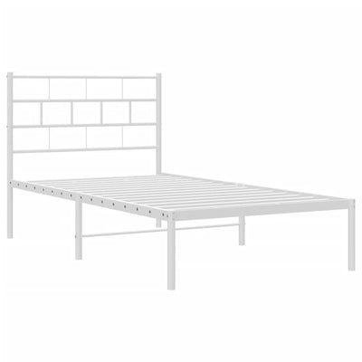 sengeramme med sengegavl 80x200 cm metal hvid