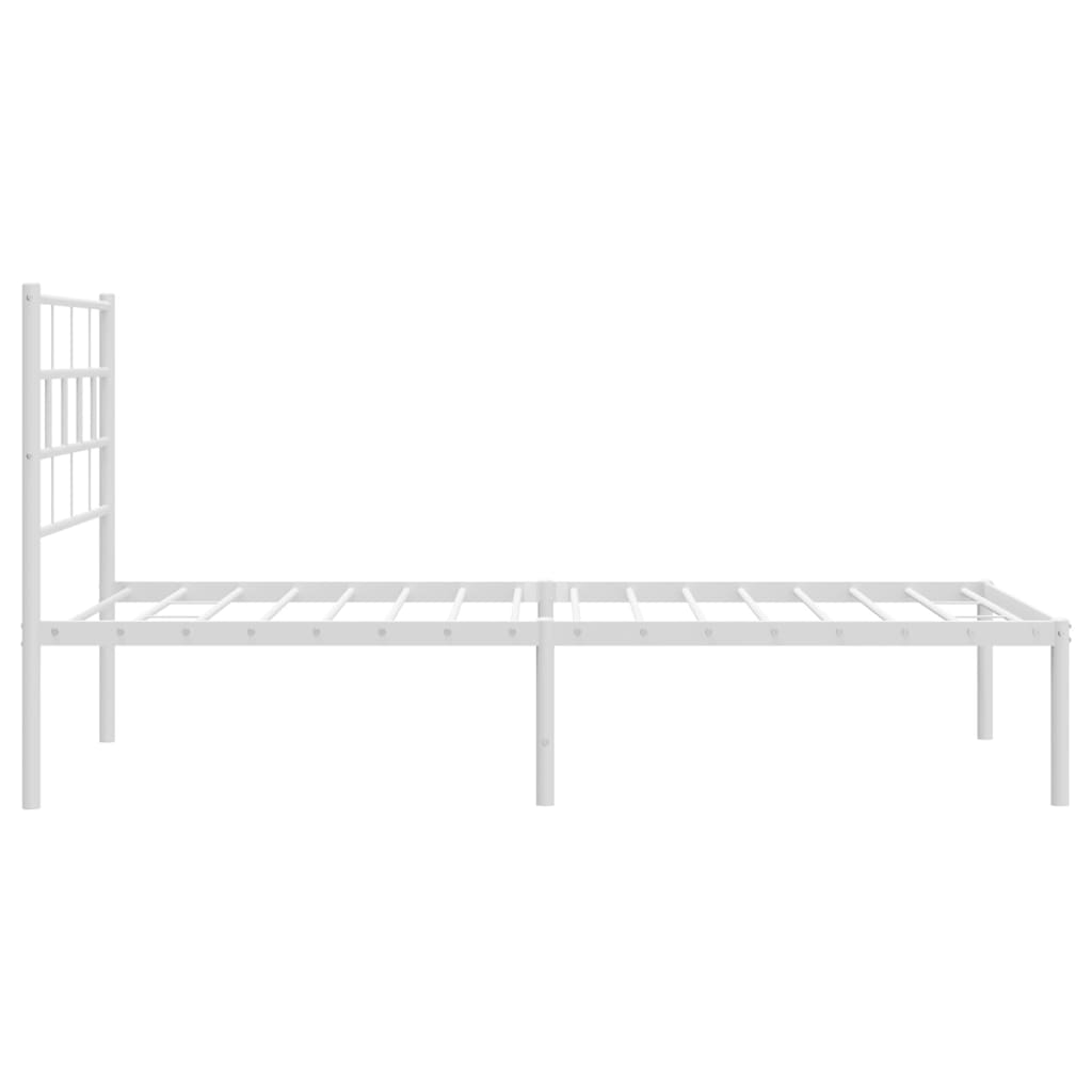 sengeramme med sengegavl 80x200 cm metal hvid