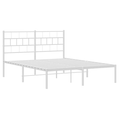 sengeramme med sengegavl 120x190 cm metal hvid