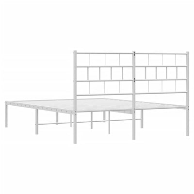 sengeramme med sengegavl 160x200 cm metal hvid