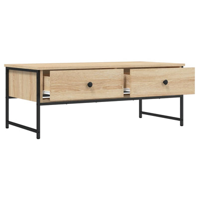 sofabord 101x49x39,5 cm konstrueret træ sonoma-eg