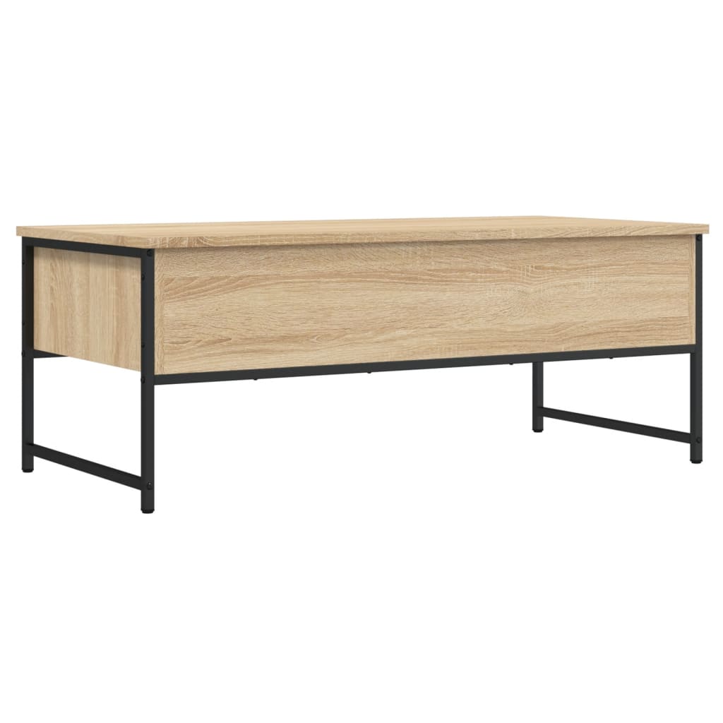 sofabord 101x49x39,5 cm konstrueret træ sonoma-eg