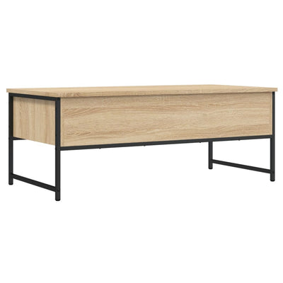 sofabord 101x49x39,5 cm konstrueret træ sonoma-eg