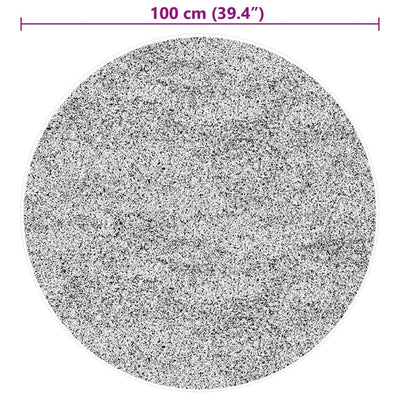 gulvtæppe HUARTE Ø 100 cm kort luv og vaskbart beige