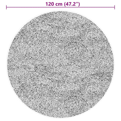 gulvtæppe HUARTE Ø 120 cm kort luv og vaskbart beige