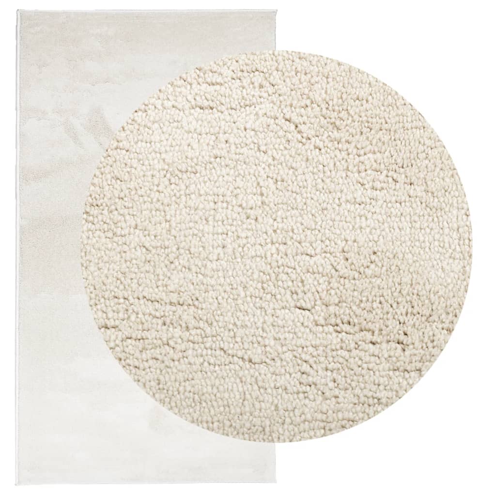 gulvtæppe OVIEDO 80x150 cm kort luv beige