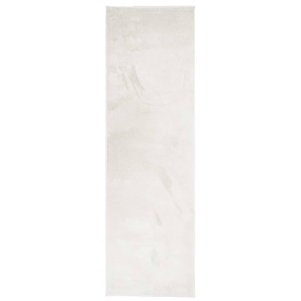 gulvtæppe OVIEDO 80x250 cm kort luv beige