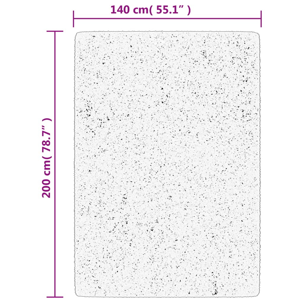 gulvtæppe ISTAN 140x200 cm lang luv skinnende look antracitgrå