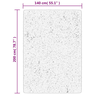 gulvtæppe ISTAN 140x200 cm lang luv skinnende look antracitgrå