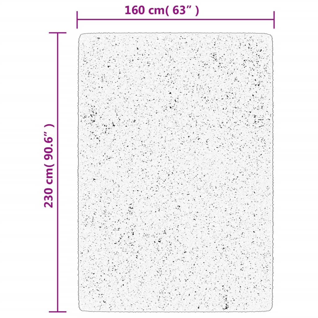 gulvtæppe ISTAN 160x230 cm lang luv skinnende look antracitgrå