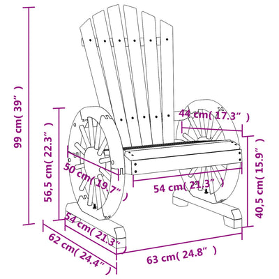 Adirondack-havestole 4 stk. massivt grantræ