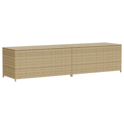 opbevaringsboks til haven 469 l polyrattan beige