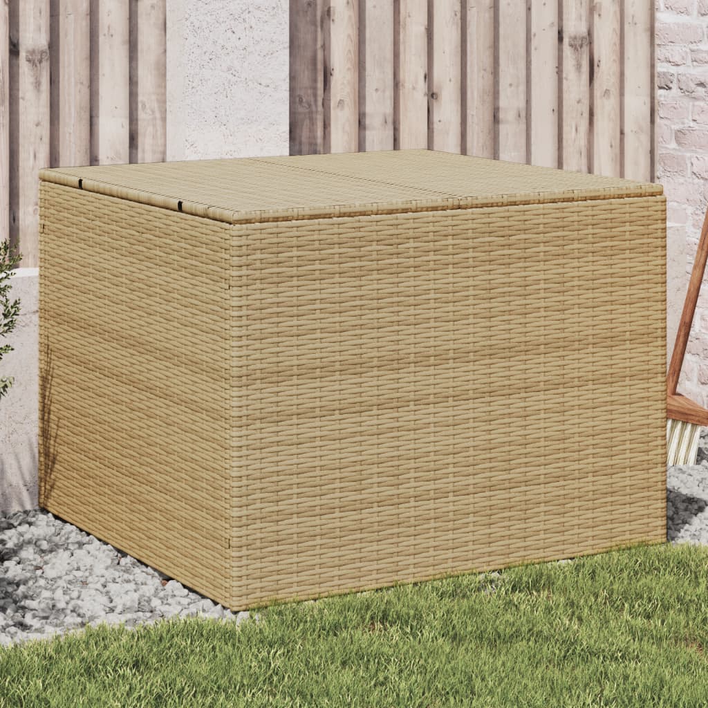 opbevaringsboks til haven 291 l polyrattan beige