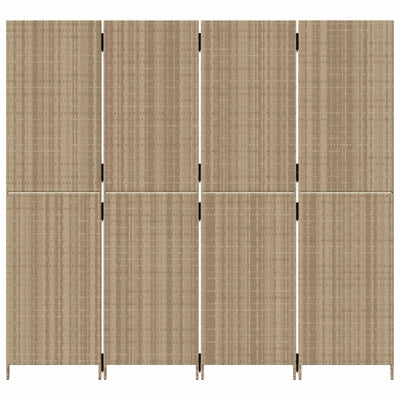 rumdeler 4 paneler polyrattan beige