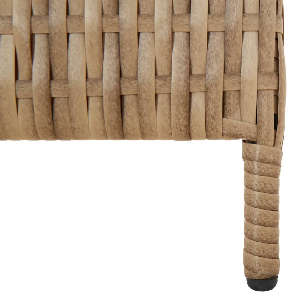 rumdeler 4 paneler polyrattan beige