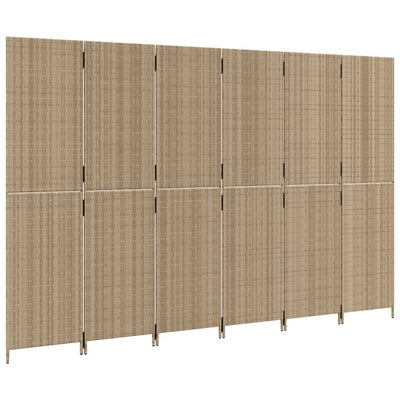 rumdeler 6 paneler polyrattan beige