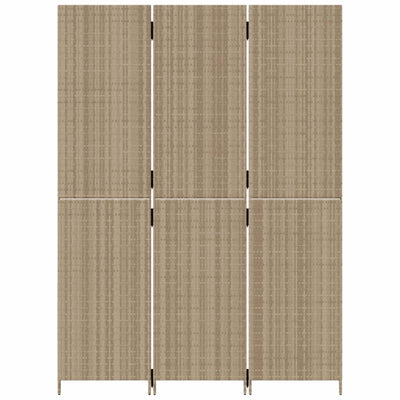 rumdeler 3 paneler polyrattan beige