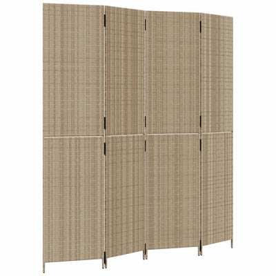 rumdeler 4 paneler polyrattan beige