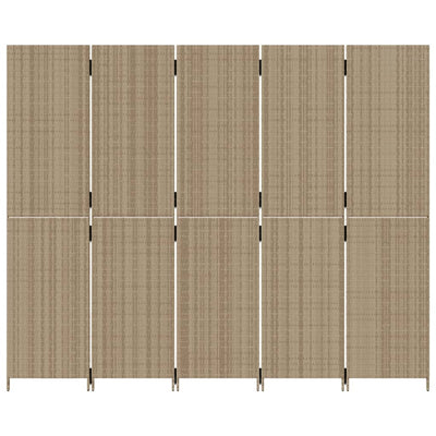 rumdeler 5 paneler polyrattan beige