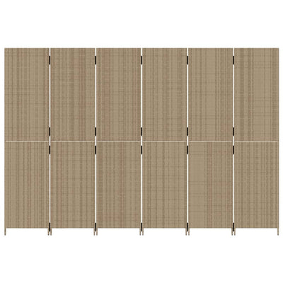 rumdeler 6 paneler polyrattan beige