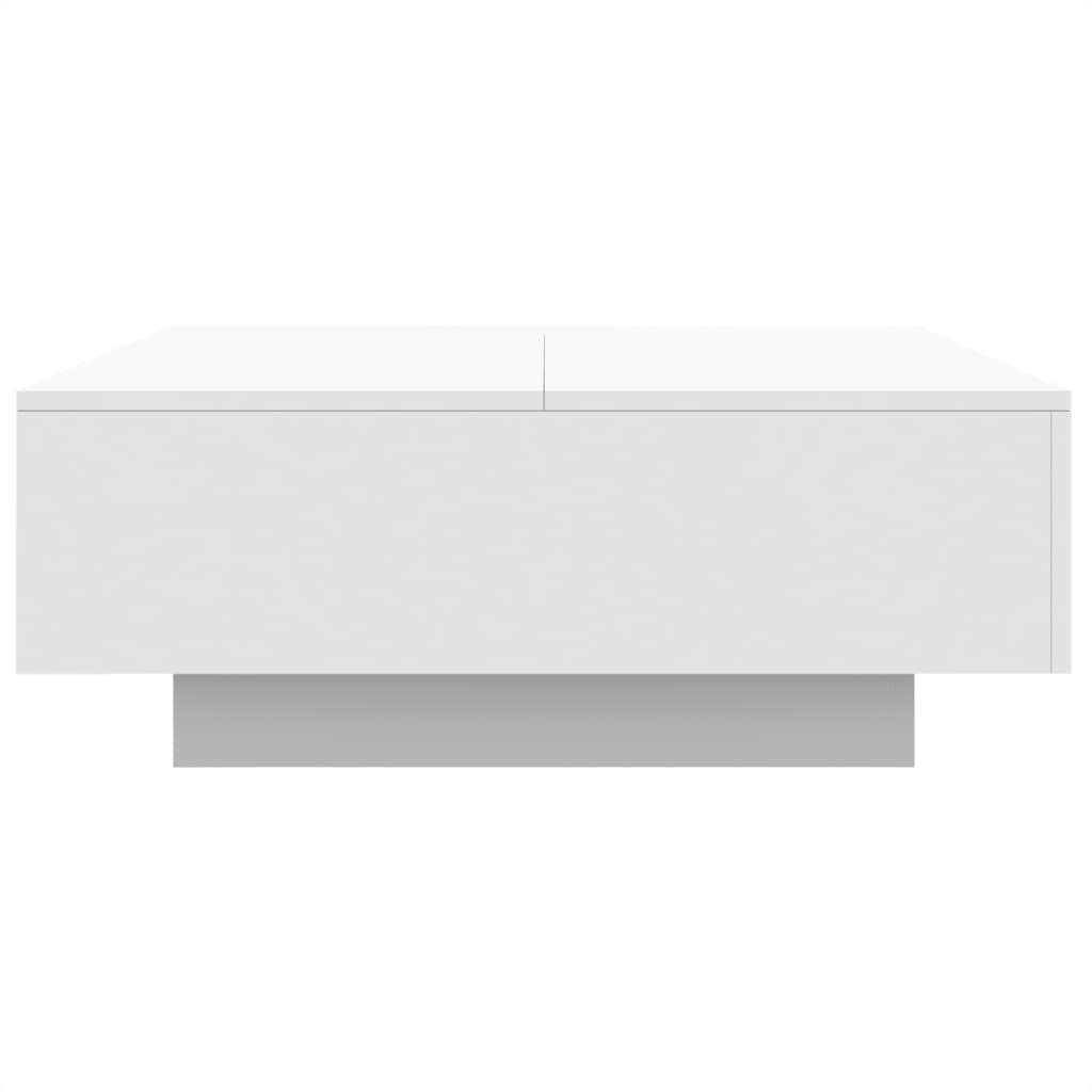 sofabord med LED-lys 80x80x31 cm hvid