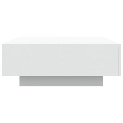 sofabord med LED-lys 80x80x31 cm hvid