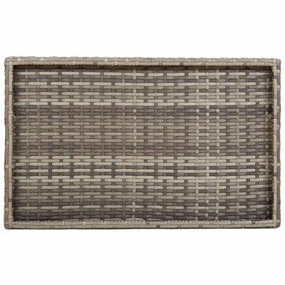 bakkebord 65x40x75 cm polyrattan grå