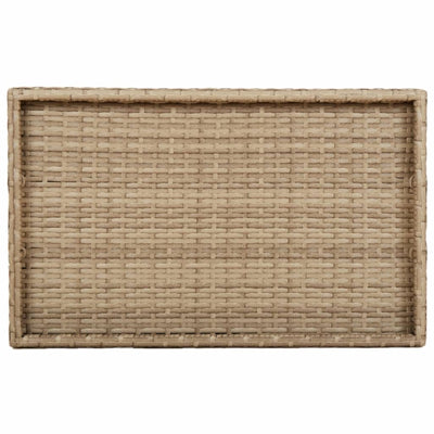 bakkebord 65x40x75 cm polyrattan beige