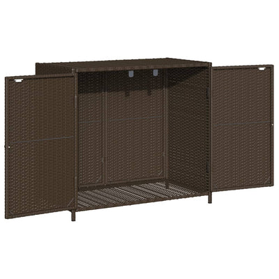 opbevaringsskab til haven 83x45x76 cm polyrattan brun