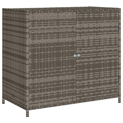 opbevaringsskab til haven 83x45x76 cm polyrattan grå