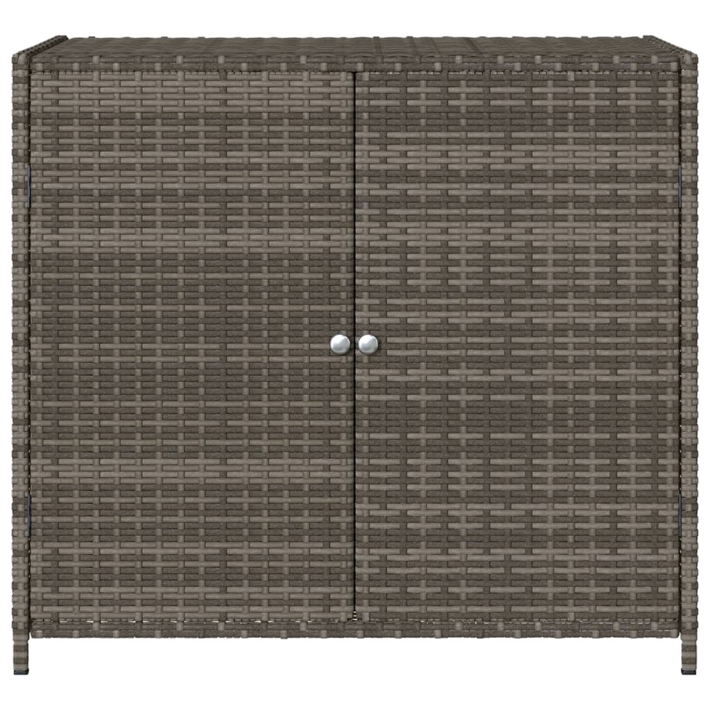 opbevaringsskab til haven 83x45x76 cm polyrattan grå