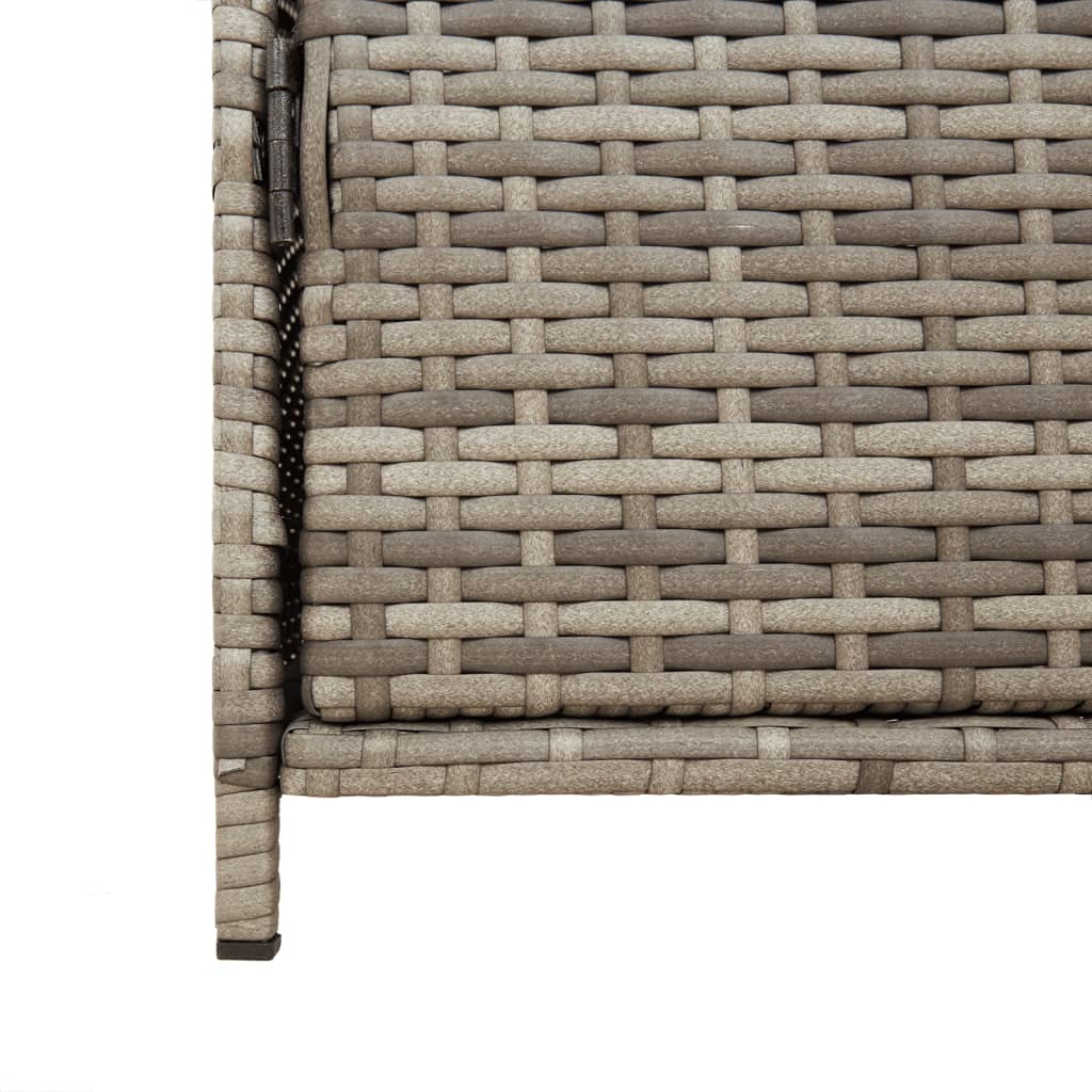 opbevaringsskab til haven 83x45x76 cm polyrattan grå