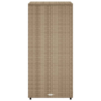 opbevaringsskab til haven 50x55x115 cm polyrattan beige