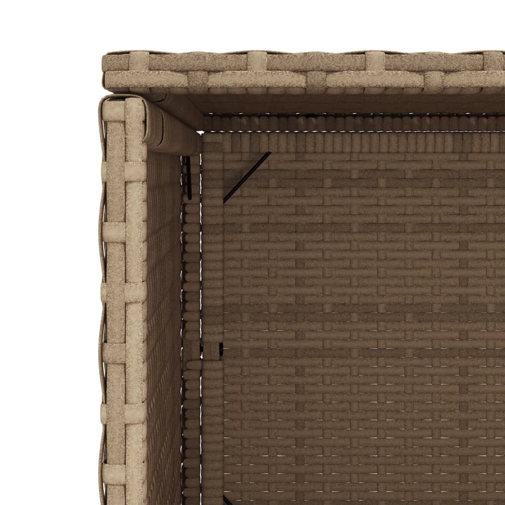 opbevaringsskab til haven 50x55x115 cm polyrattan beige