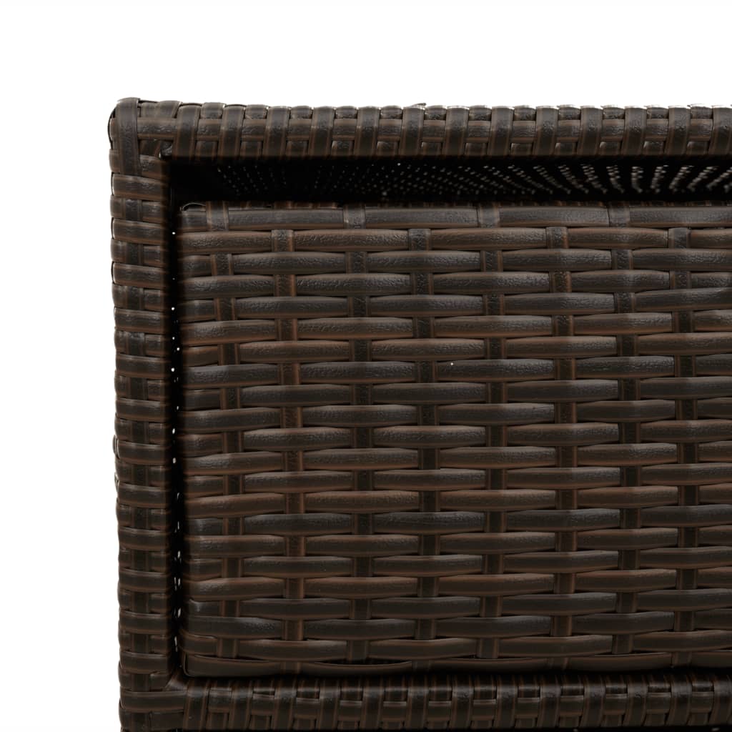 opbevaringsskab til haven 55x59x80 cm polyrattan brun