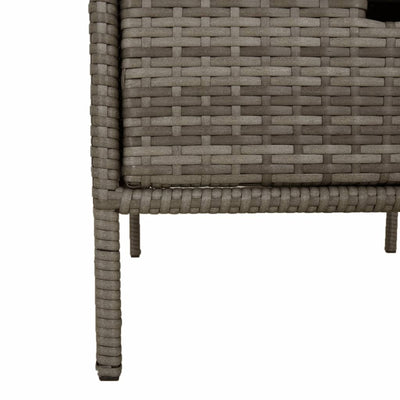 opbevaringsskab til haven 55x59x80 cm polyrattan grå