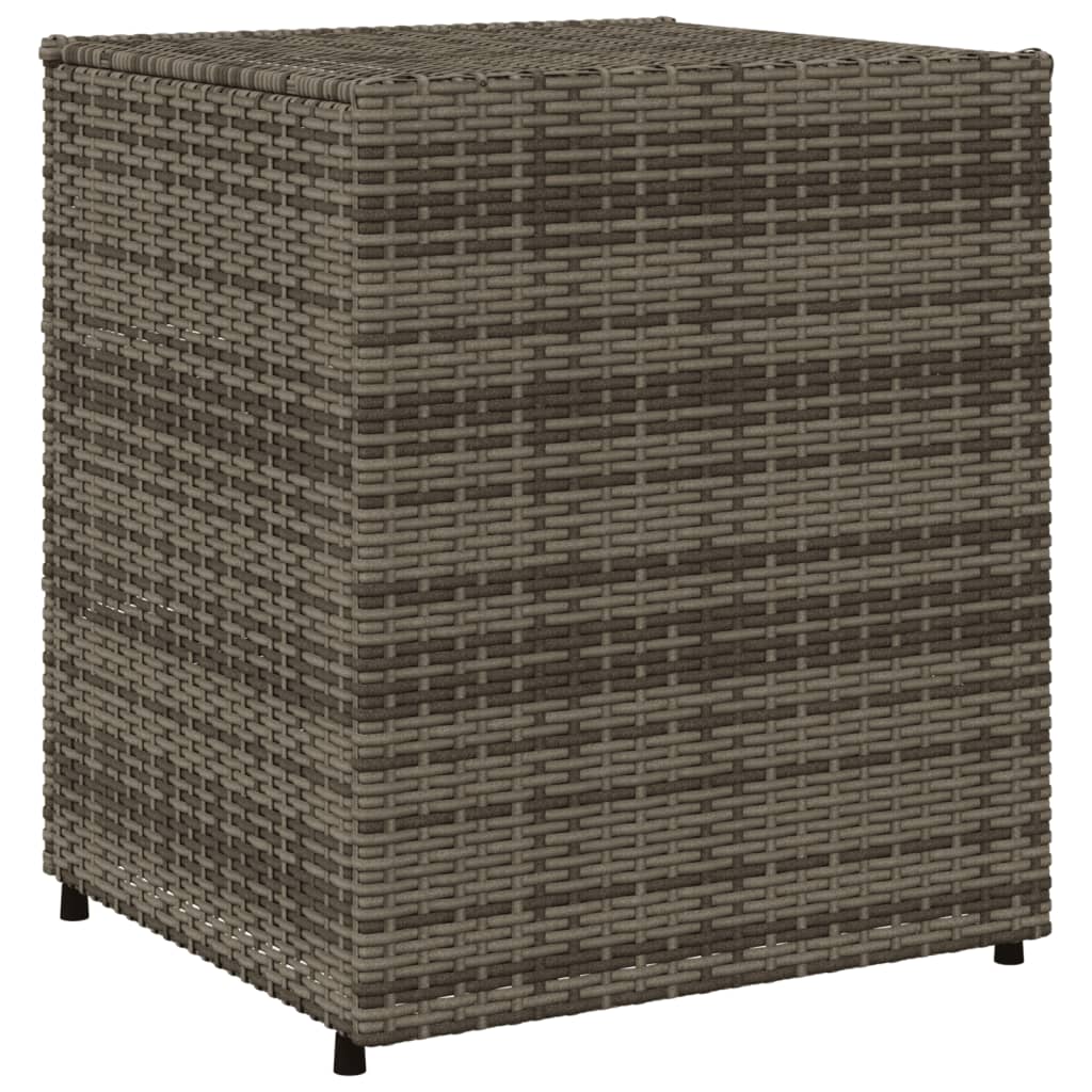 opbevaringsskab til haven 55x59x69 cm polyrattan grå