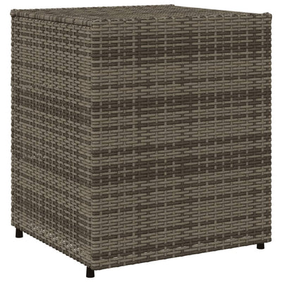 opbevaringsskab til haven 55x59x69 cm polyrattan grå