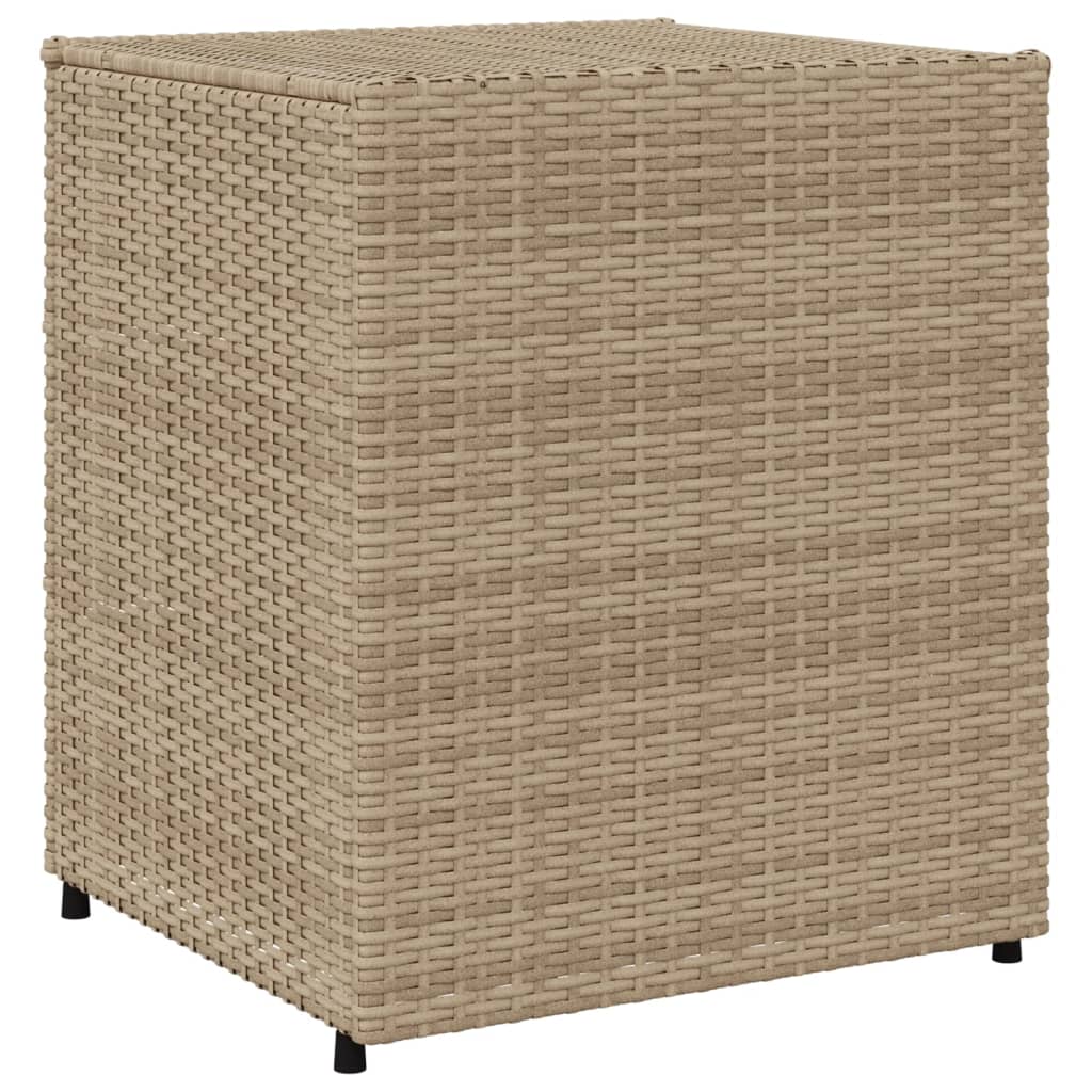 opbevaringsskab til haven 55x59x69 cm polyrattan beige