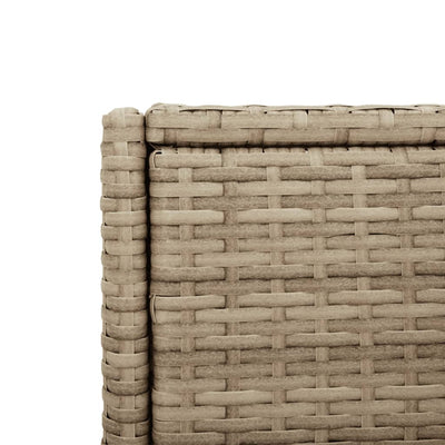 opbevaringsskab til haven 55x55x111 cm polyrattan beige